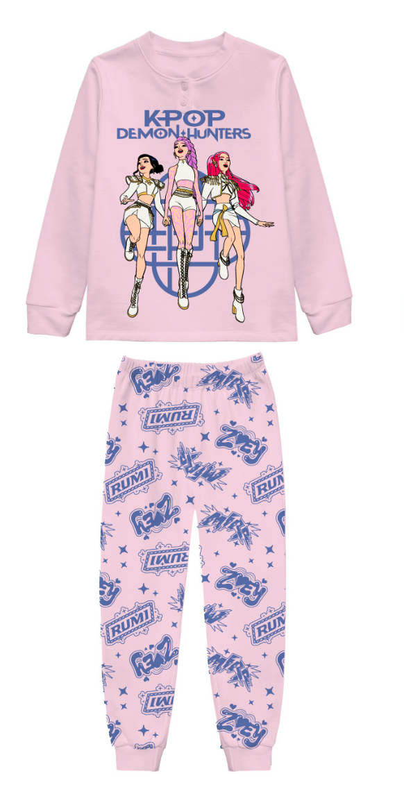 Pigiama caldo cotone Huntrix Demon Hunters K-Pop interlock bambina KP50L6765