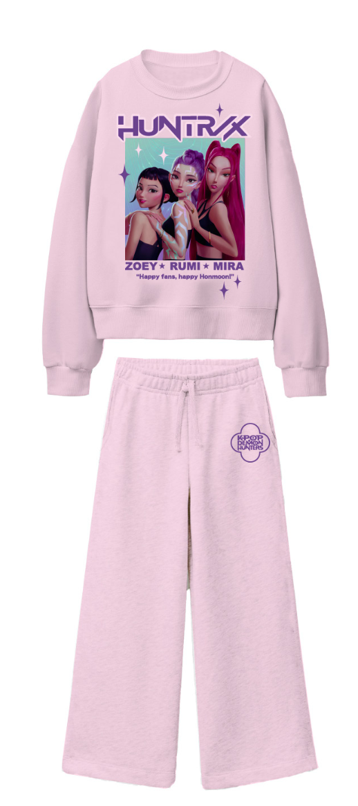 Tuta felpata pantalone largo Huntrix Demon Hunters K-Pop bambina KP50L6767