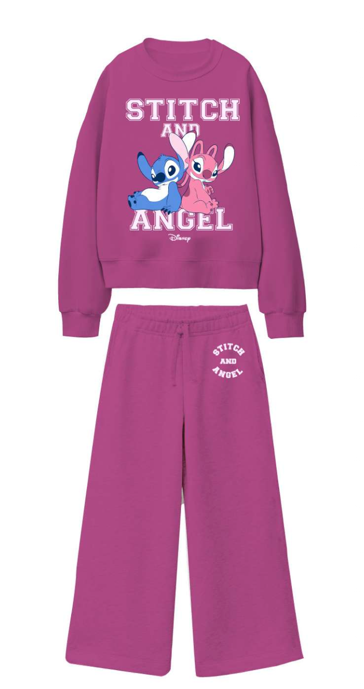 Tuta felpata pantalone largo Lilo&Stitch bambina DY76U0238