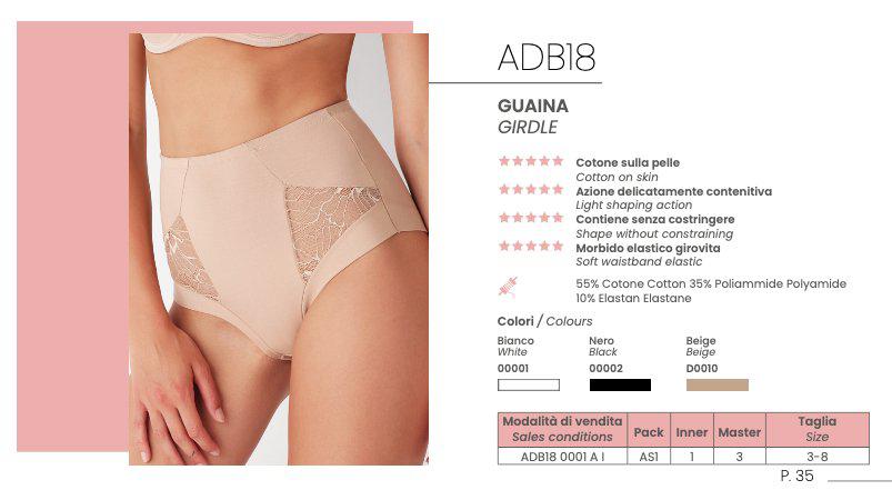 Guaina contenitiva donna in cotone Cotonella ADB18 - Caos Intimo Donna - Uomo - Bambini - Casa - Cotonella