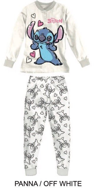 Pigiama caldo cotone Lilo e Stitch Disney interlock bambina baby DY50A1373 - Caos Intimo Donna - Uomo - Bambini - Casa - Disney