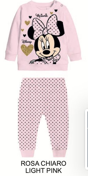 Pigiama caldo cotone Minnie Disney interlock neonata baby DY32A1429 - Caos Intimo Donna - Uomo - Bambini - Casa - Disney