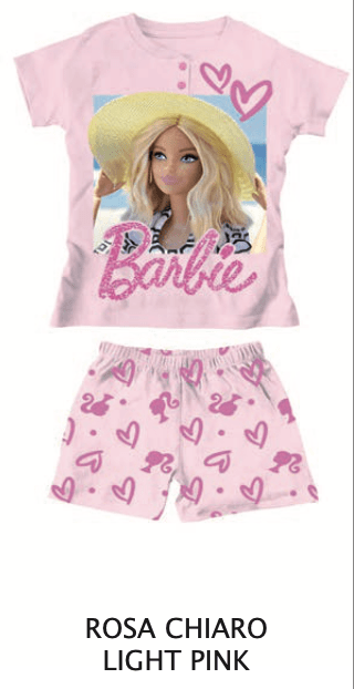 Pigiama cotone Barbie estivo bambina MT50L0753 - Caos Intimo Donna - Uomo - Bambini - Casa - Disney