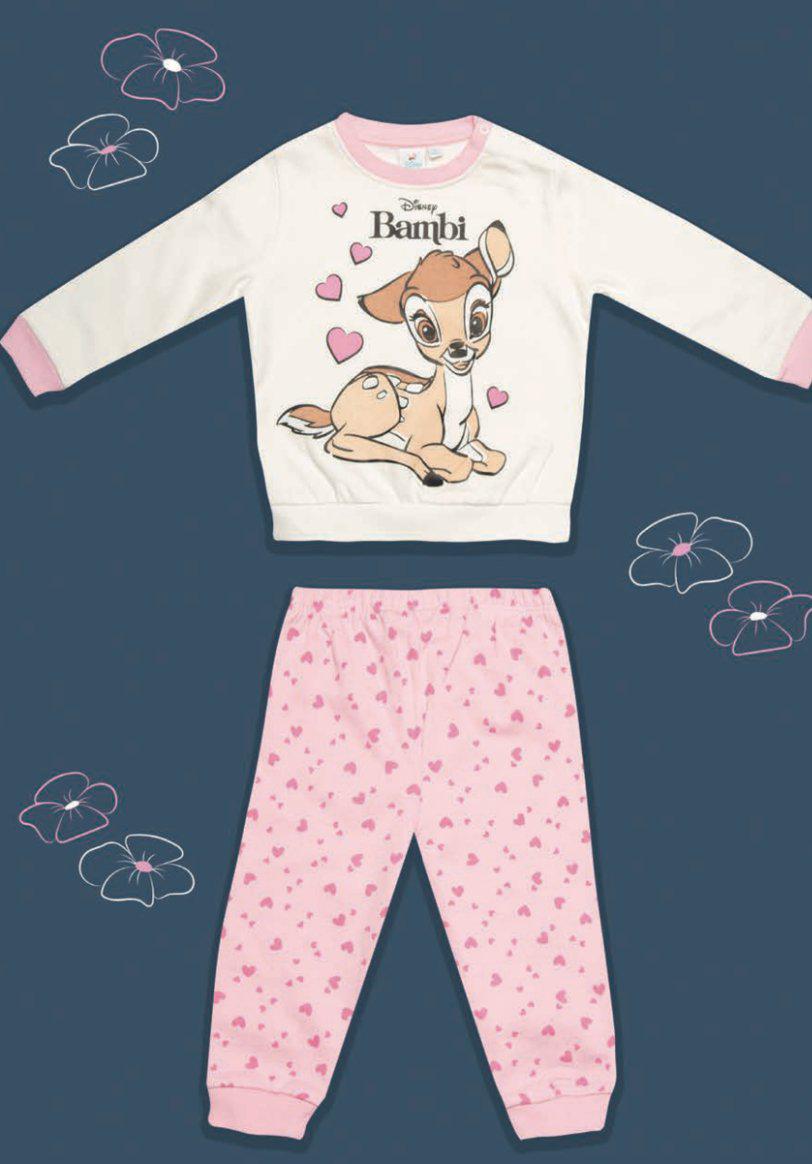Pigiama cotone felpato Bambi Disney neonata baby DY32A6385 - Caos Intimo Donna - Uomo - Bambini - Casa - Disney