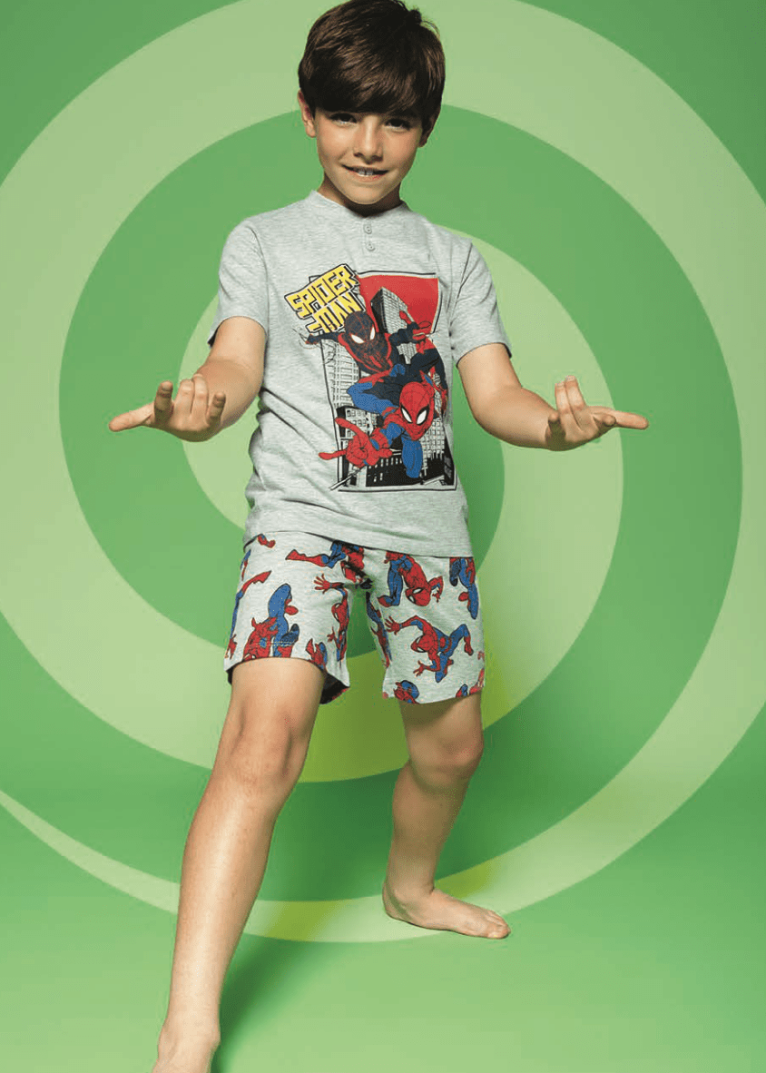 Pigiama cotone Spiderman Marvel estivo bambino MV40M4527 - Caos Intimo Donna - Uomo - Bambini - Casa - Marvel