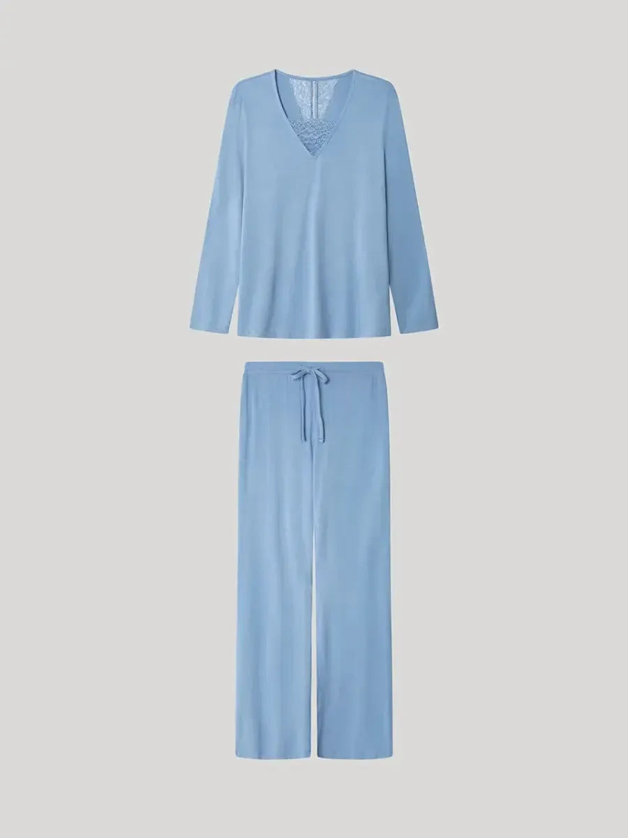 Pigiama donna Gisela collo a punta in viscosa 20318 - Caos Intimo Donna - Uomo - Bambini - Casa - Gisela