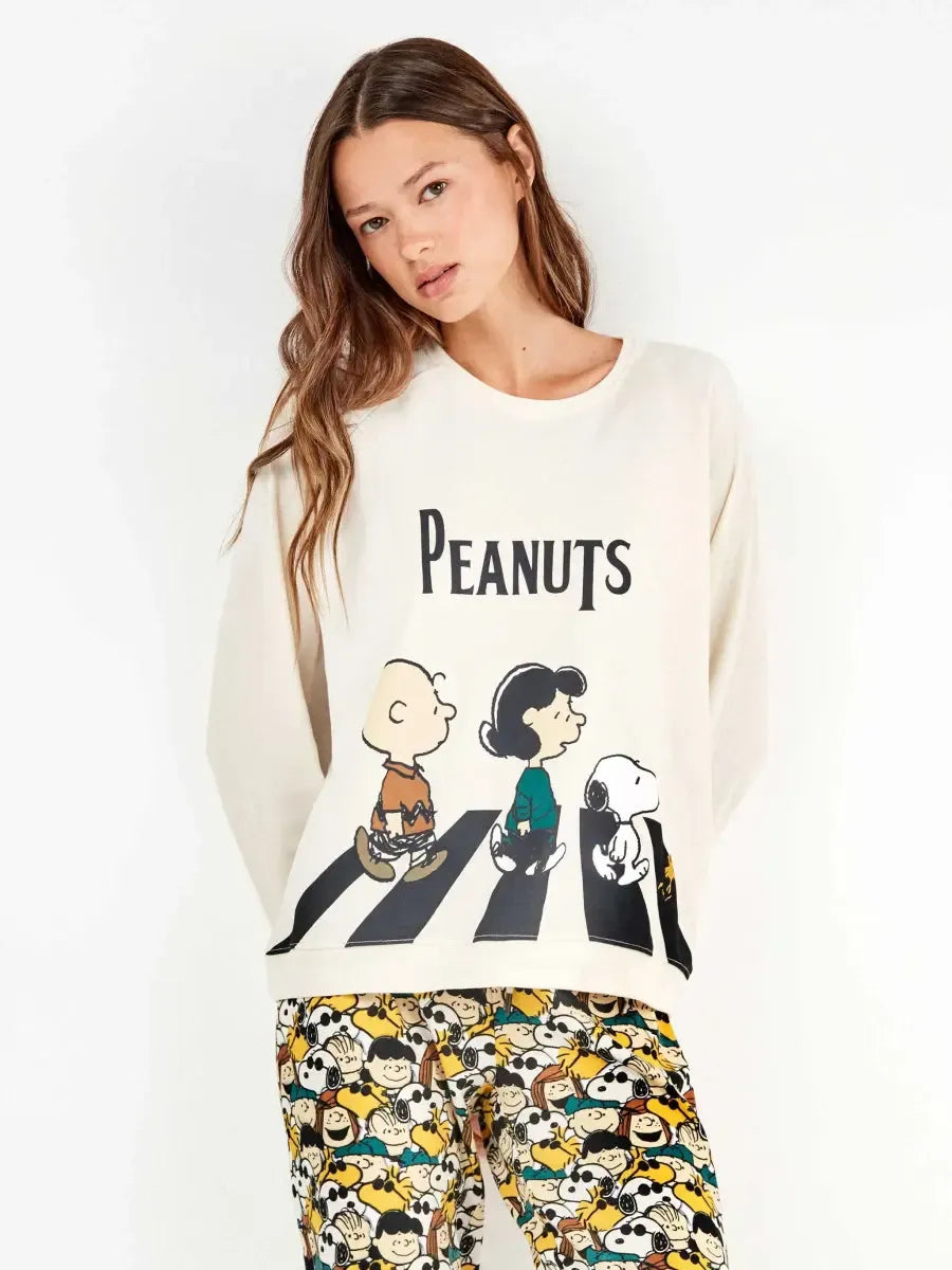Pigiama donna Gisela Snoopy in caldo cotone 20338 Peanuts - Caos Intimo Donna - Uomo - Bambini - Casa - Gisela