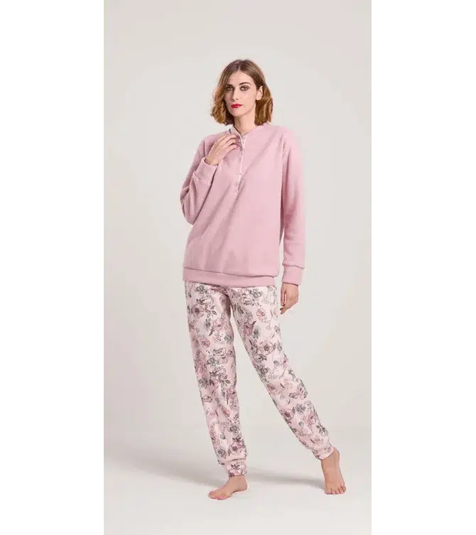 Pigiama donna invernale serafino punto Milano Gary flanellato V50132 - Caos Intimo Donna - Uomo - Bambini - Casa - Gary