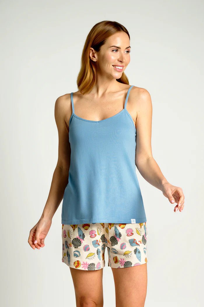Pigiama donna spallina e pantaloncino cotone Muydemi 12071087 - Caos Intimo - Muydemi