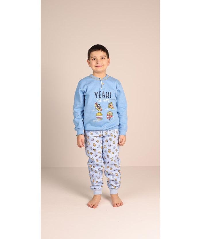 Pigiama invernale bambino cotone felpato Gary 3060 - Caos Intimo Donna - Uomo - Bambini - Casa - Gary