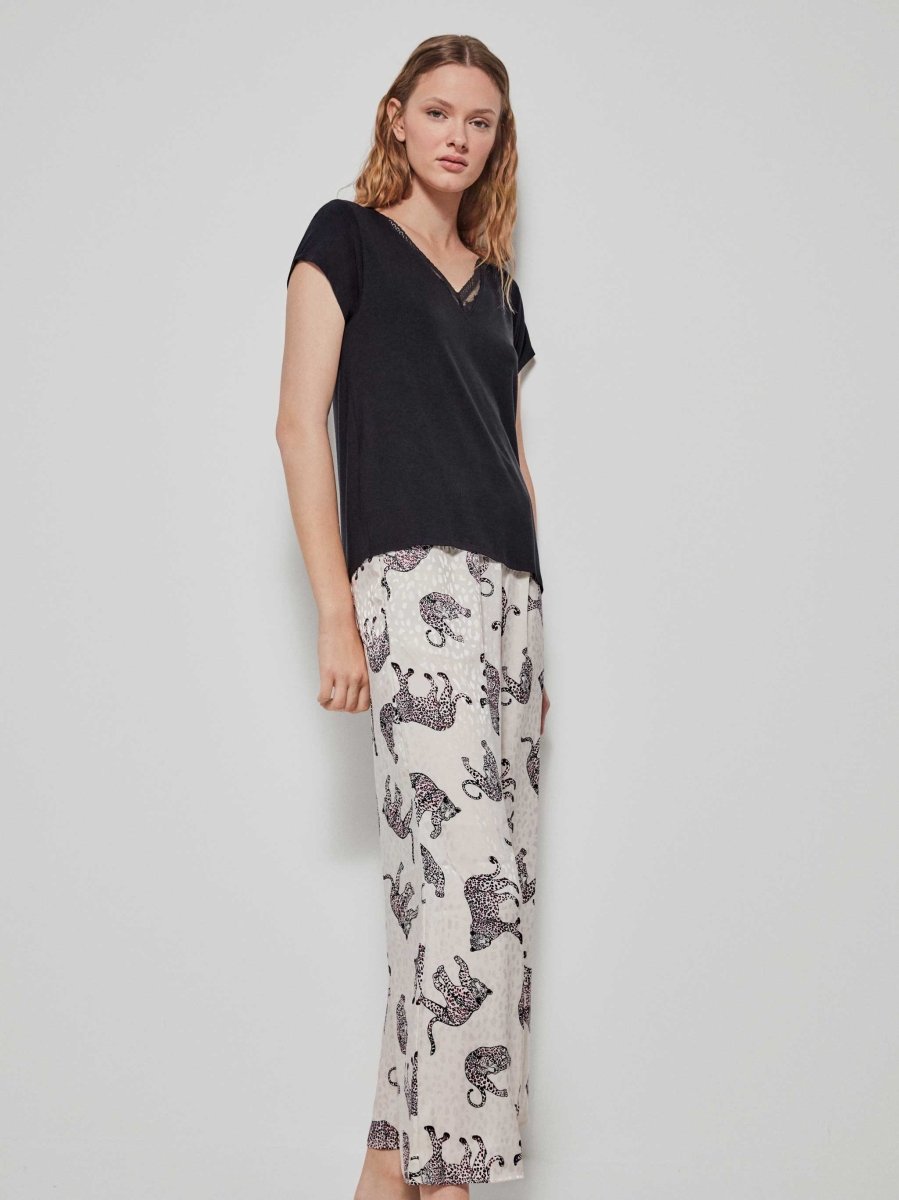 Pigiama mezza manica pantalone lungo donna modal raso Gisela 20136/20137 - Caos Intimo Donna - Uomo - Bambini - Casa - Gisela