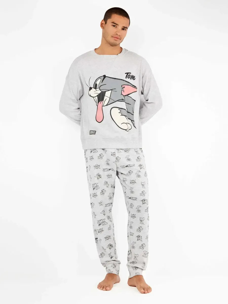 Pigiama uomo Gisela girocollo in caldo cotone Tom & Jerry 20350 - Caos Intimo Donna - Uomo - Bambini - Casa - Gisela