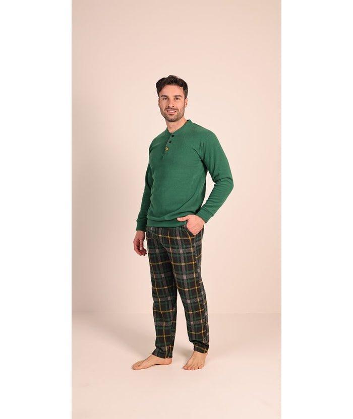 Pigiama uomo serafino Gary calibrato punto milano flanellato 6076CONF - Caos Intimo Donna - Uomo - Bambini - Casa - Gary