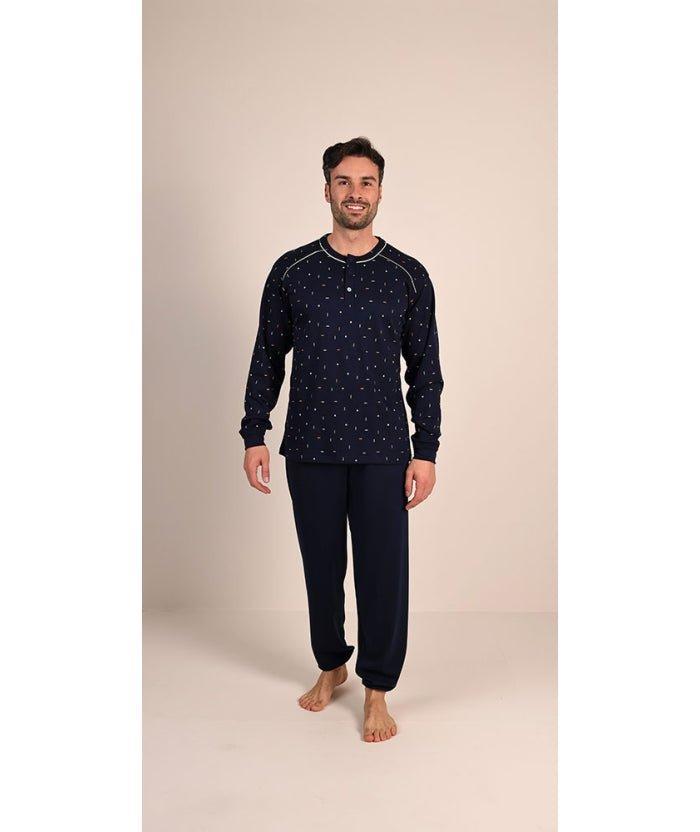 Pigiama uomo serafino invernale interlock Gary 6020 - Caos Intimo Donna - Uomo - Bambini - Casa - Gary