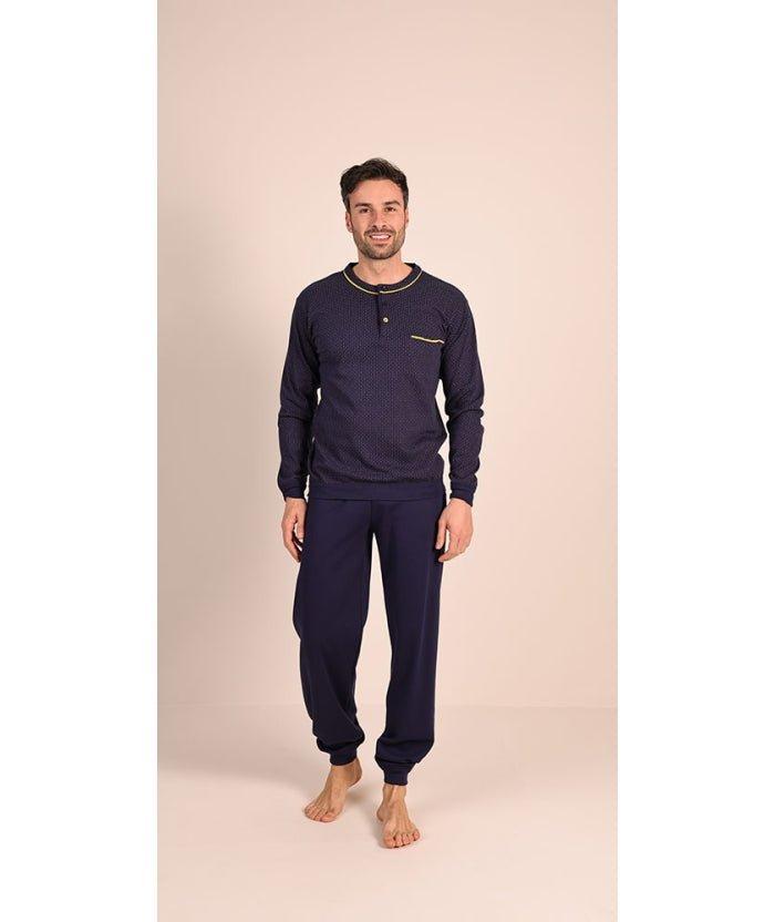 Pigiama uomo serafino invernale interlock Gary 6054 - Caos Intimo Donna - Uomo - Bambini - Casa - Gary