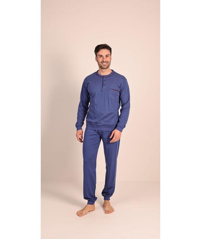 Pigiama uomo serafino invernale interlock Gary 6054 - Caos Intimo Donna - Uomo - Bambini - Casa - Gary