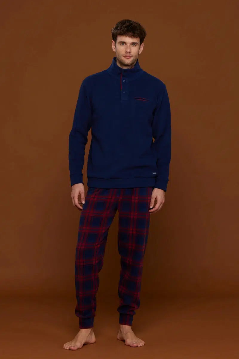 Pigiama micropile uomo collo alto serafino Noidinotte Belfast FC2779