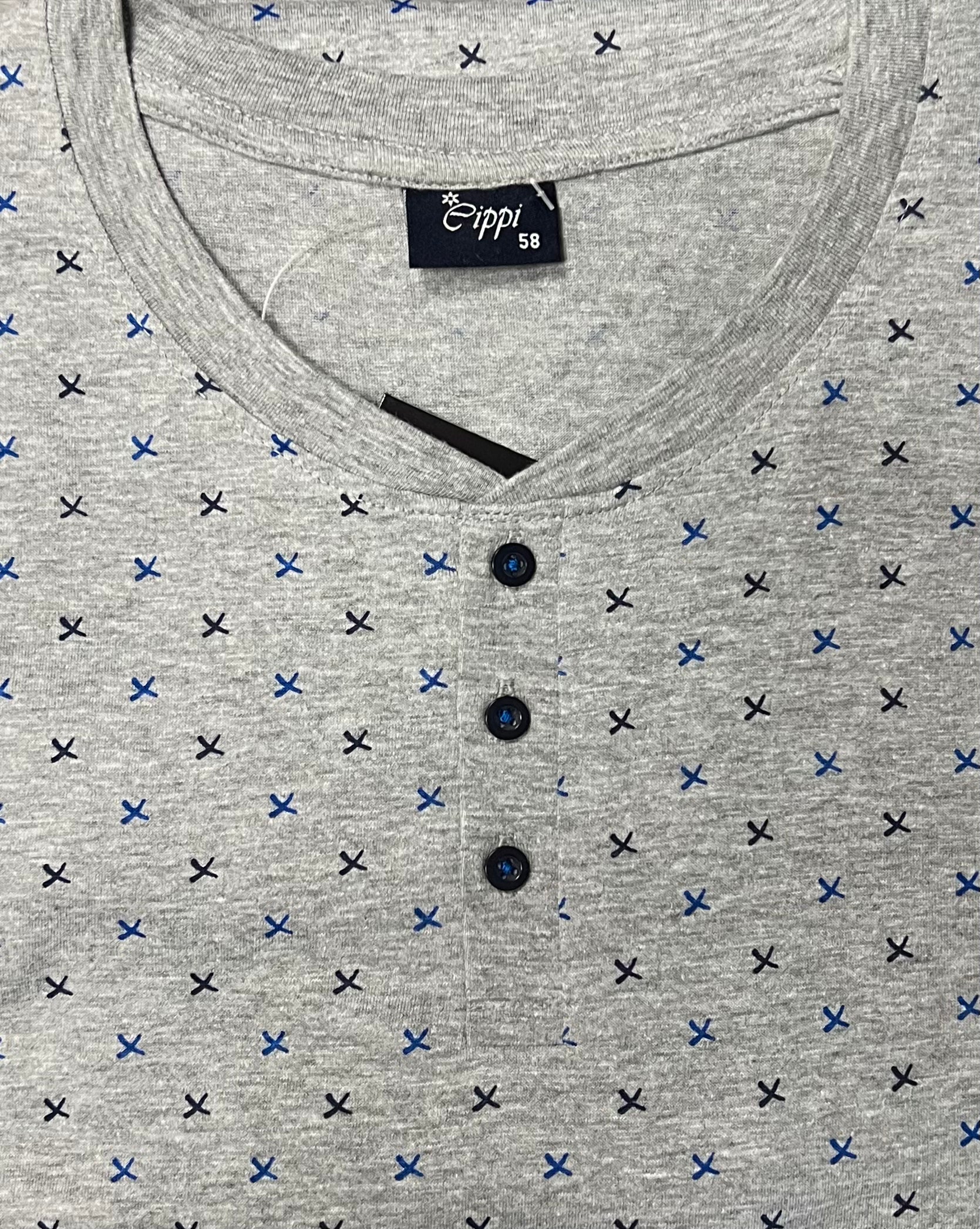 Pigiama tris uomo calibrato Cippi 100% cotone 0865