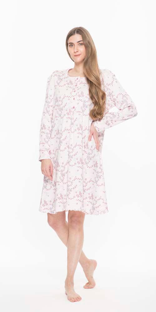 Camicia da notte donna invernale collo serafino interlock Gary Q50004CONF calibrato - Caos Intimo Donna - Uomo - Bambini - Casa - Gary