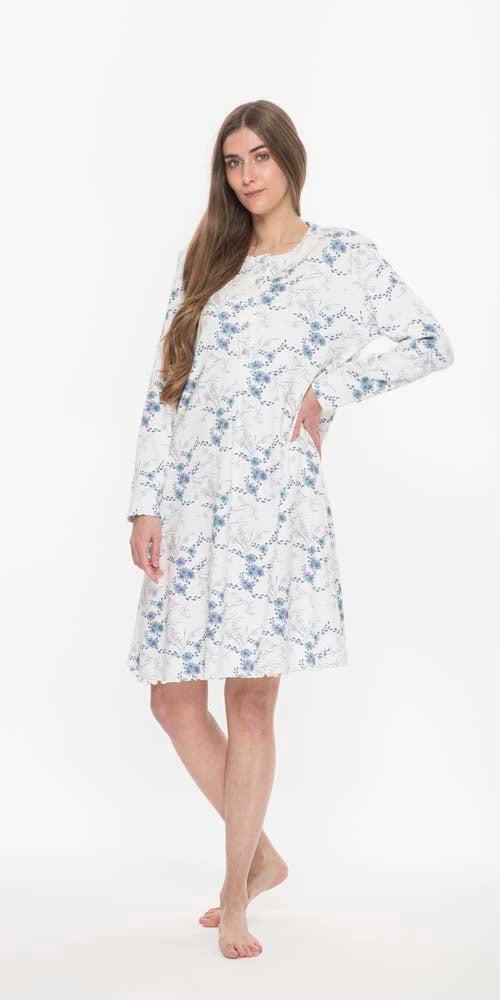 Camicia da notte donna serafino invernale interlock Gary Q50004 - Caos Intimo Donna - Uomo - Bambini - Casa - Gary