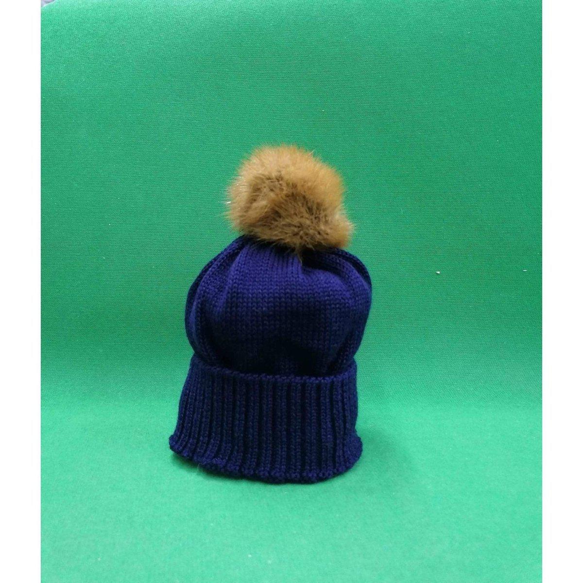 Cappellino artigianale bimbo neonato in lana con ponpon in pelliccia - Caos Intimo Donna - Uomo - Bambini - Casa - Nancy Baby