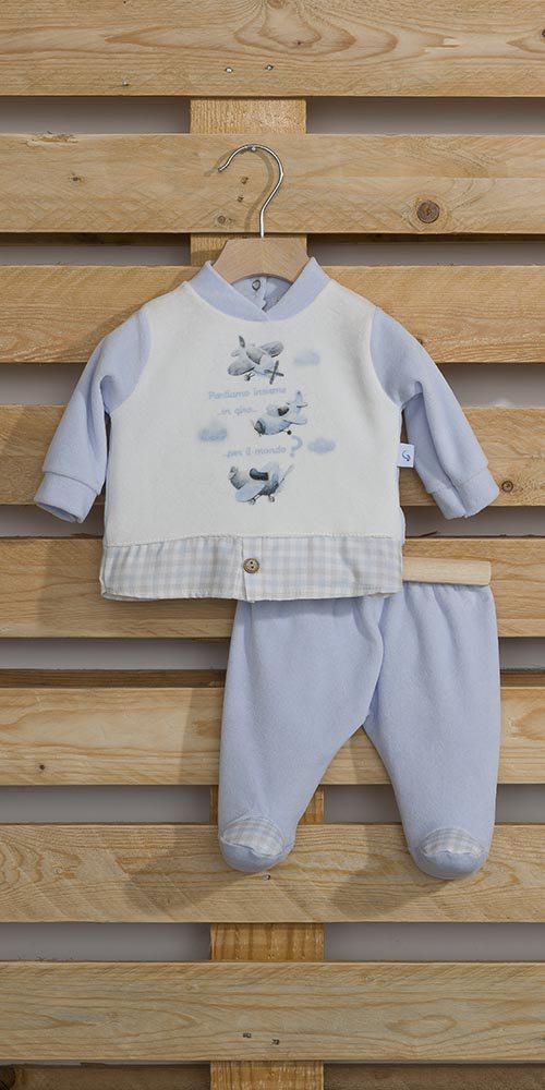 Completino Neonato ciniglia Gary S7004 - Caos Intimo Donna - Uomo - Bambini - Casa - Gary