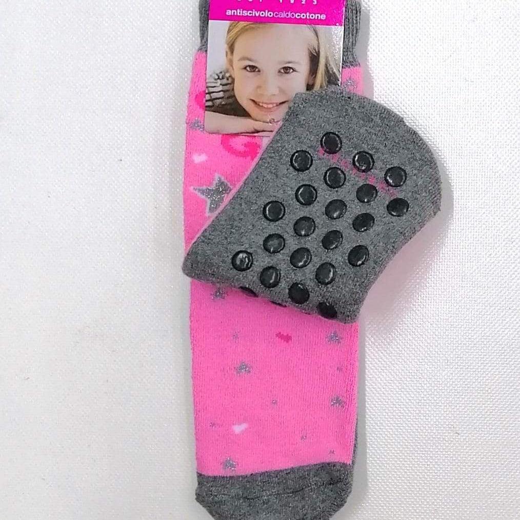 Confezione da 6 paia di calze antiscivolo bambina Meritex in caldo cotone 4357 Glitter - Caos Intimo Donna - Uomo - Bambini - Casa - Meritex