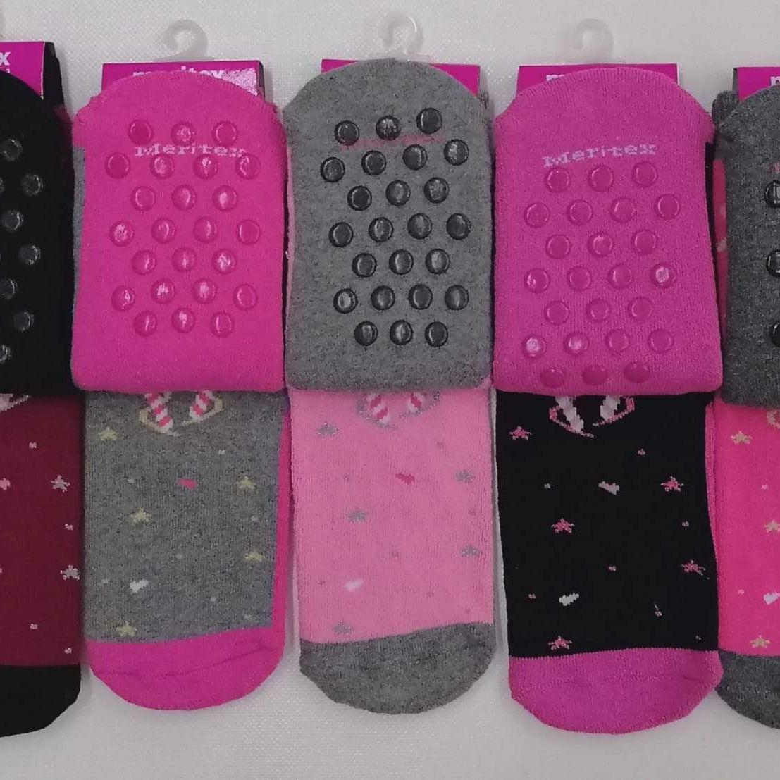 Confezione da 6 paia di calze antiscivolo bambina Meritex in caldo cotone 4357 Glitter - Caos Intimo Donna - Uomo - Bambini - Casa - Meritex