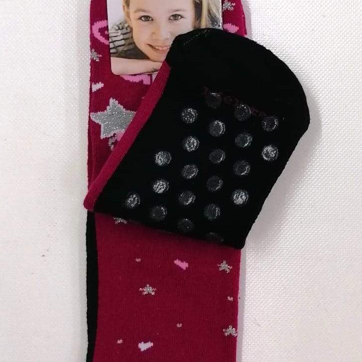 Confezione da 6 paia di calze antiscivolo bambina Meritex in caldo cotone 4357 Glitter - Caos Intimo Donna - Uomo - Bambini - Casa - Meritex