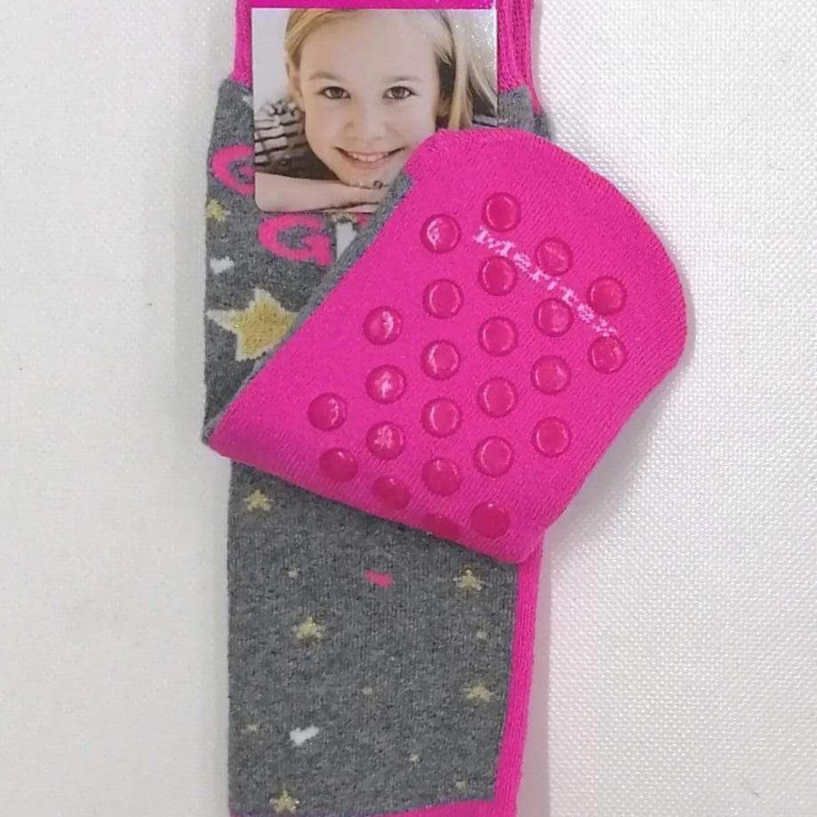 Confezione da 6 paia di calze antiscivolo bambina Meritex in caldo cotone 4357 Glitter - Caos Intimo Donna - Uomo - Bambini - Casa - Meritex
