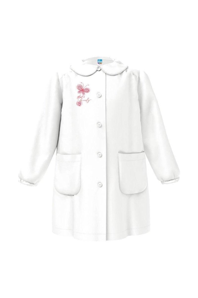 Grembiule scuola elementare bianco bambina Siggi Made in Italy That's Lovely 3768