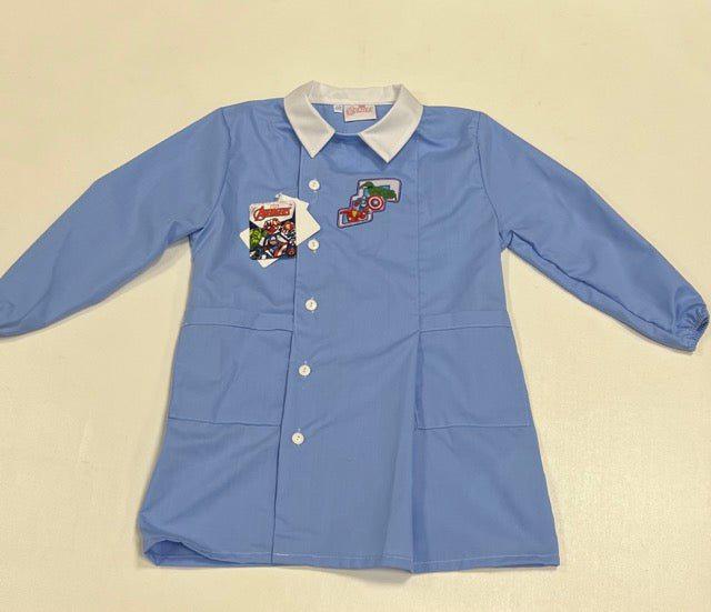 Grembiule scuola elementare celeste bambino Marvel Avengers Made in Italy G505