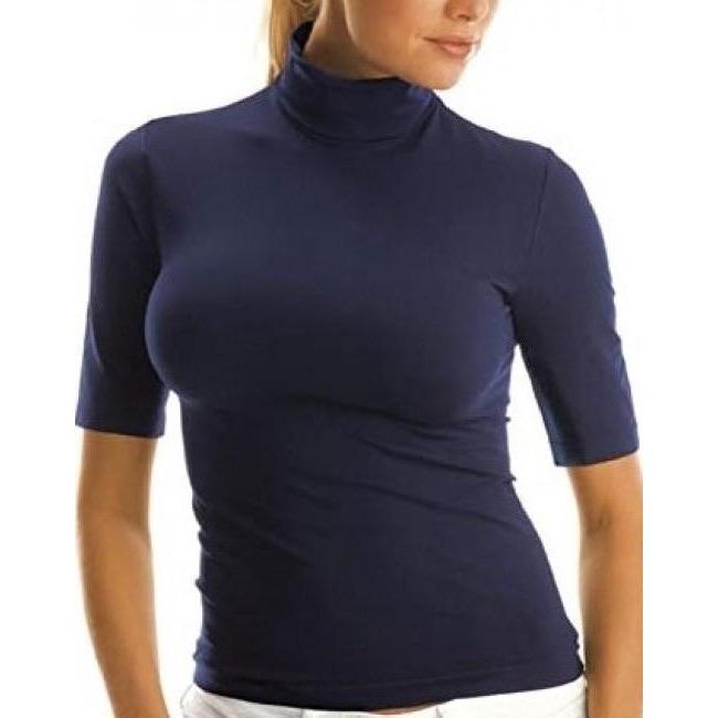 Lupetto dolcevita donna Jadea manica corta Tinta unita 4062 – Caos