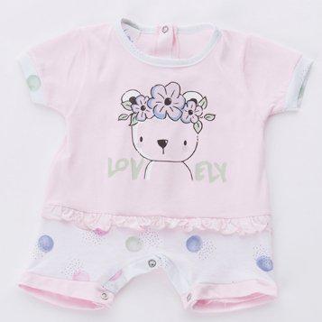 Pagliaccetto Gary Tutina Neonata 100% cotone tinta unita con stampa P7506 - Caos Intimo Donna - Uomo - Bambini - Casa - Gary