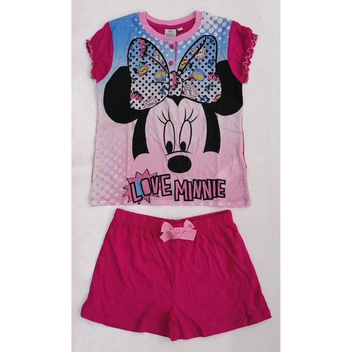 Pigiama bambina cotone Disney Minnie corto ER7025 - Caos Intimo Donna - Uomo - Bambini - Casa - Disney