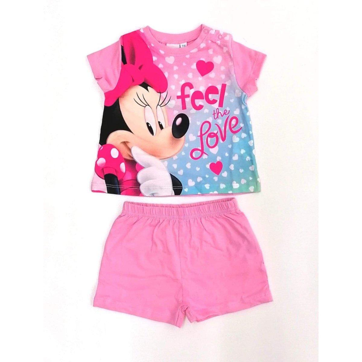 Pigiama bambina cotone Minnie Disney baby corto SE0372 - Caos Intimo Donna - Uomo - Bambini - Casa - Disney