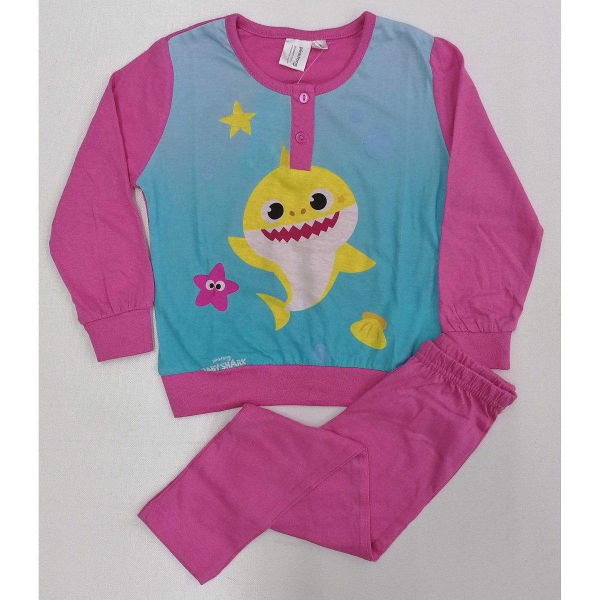 Pigiama cotone Baby Shark bambina Disney 1383 - Caos Intimo Donna - Uomo - Bambini - Casa - Disney