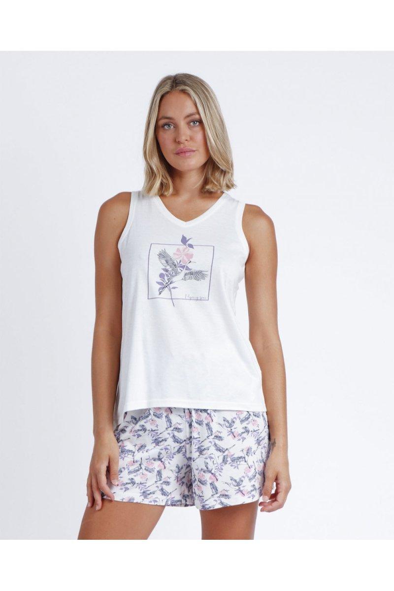 Pigiama donna canotta pantaloncino Admas 60127 - Caos Intimo Donna - Uomo - Bambini - Casa - Admas
