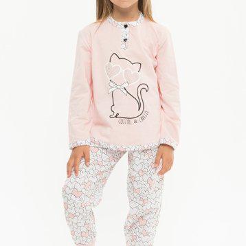 Pigiama Gary bambina manica lunga 2 bottoni P20001 - Caos Intimo Donna - Uomo - Bambini - Casa - Gary