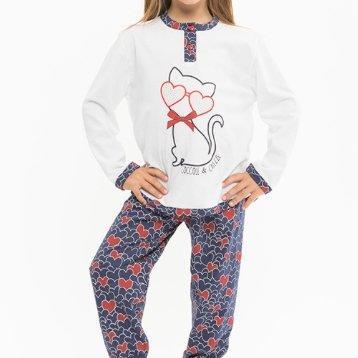 Pigiama Gary bambina manica lunga 2 bottoni P20001 - Caos Intimo Donna - Uomo - Bambini - Casa - Gary