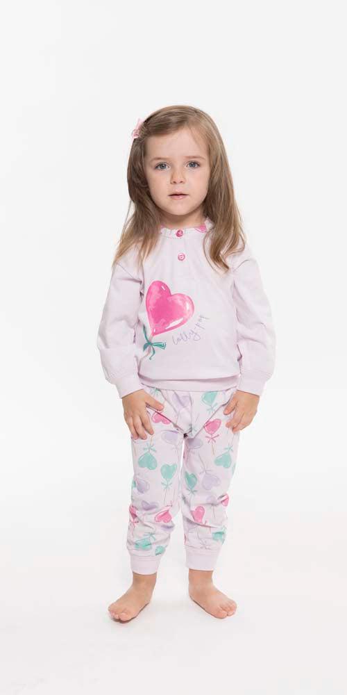 Pigiama Gary neonata manica lunga puro cotone jersey bambina R10002 - Caos Intimo Donna - Uomo - Bambini - Casa - Gary