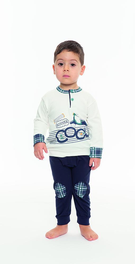 Pigiama Gary neonato interlock 2 bottoni N10012 - Caos Intimo Donna - Uomo - Bambini - Casa - Gary