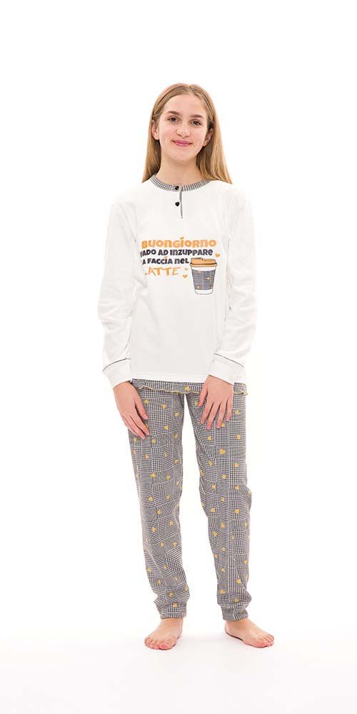 Pigiama interlock ragazza Gary S40002 - Caos Intimo Donna - Uomo - Bambini - Casa - Gary