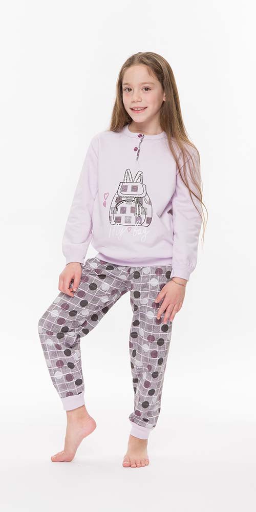 Pigiama invernale bambina cotone felpato Gary S20036 - Caos Intimo Donna - Uomo - Bambini - Casa - Gary