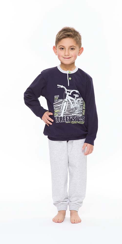 Pigiama invernale bambino cotone felpato Gary S20045 - Caos Intimo Donna - Uomo - Bambini - Casa - Gary