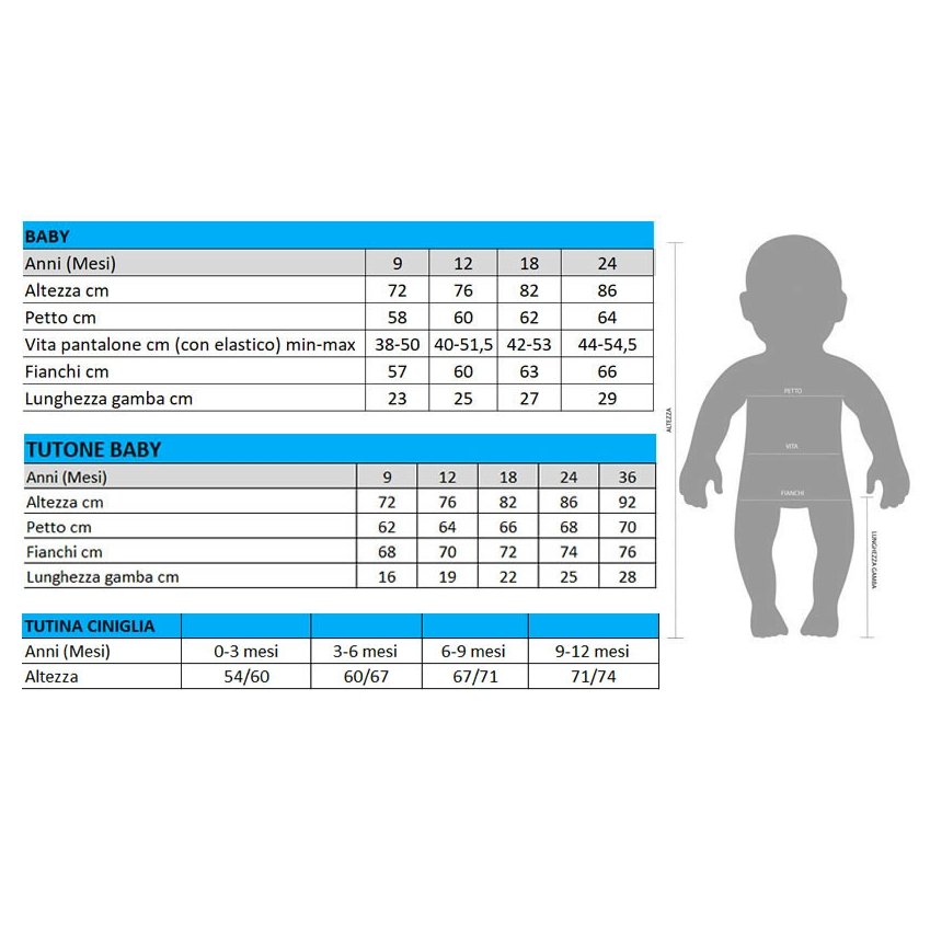 Pigiama invernale Neonata serafino con due bottoni felpa Gary N10020 - Caos Intimo Donna - Uomo - Bambini - Casa - Gary