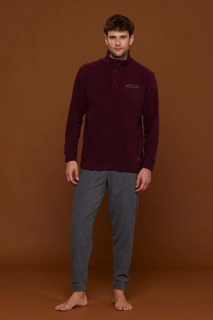 Pigiama micropile uomo collo alto serafino Noidinotte FC2773 - Caos Intimo Donna - Uomo - Bambini - Casa - Noidinotte