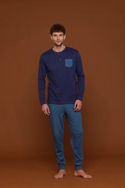 Pigiama serafino uomo in caldo cotone Noidinotte FC2714 - Caos Intimo Donna - Uomo - Bambini - Casa - Noidinotte