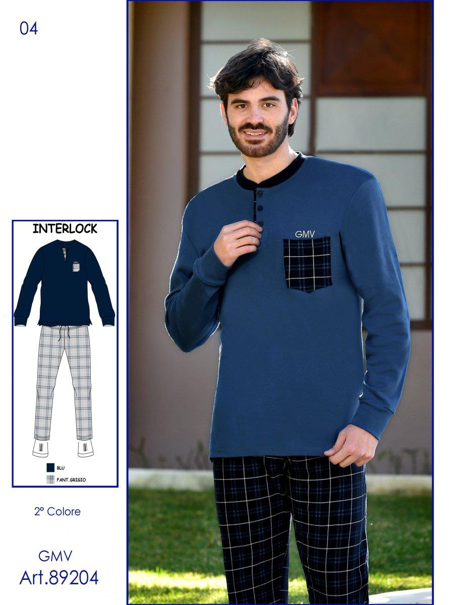 Pigiama uomo interlock caldo cotone GMV Gian Marco Venturi 89204 - Caos Intimo Donna - Uomo - Bambini - Casa - Gmv