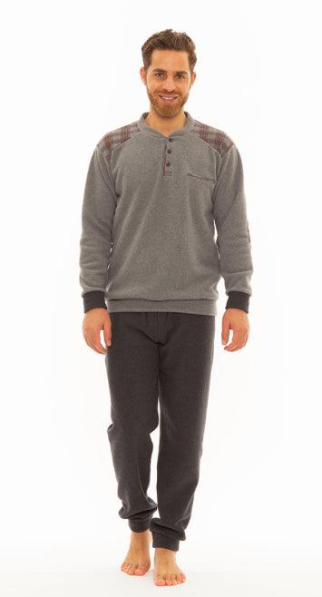 Pigiama uomo invernale collo serafino punto Milano Gary flanellato N60081 - Caos Intimo Donna - Uomo - Bambini - Casa - Gary